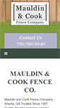 Mobile Screenshot of mauldincookfence.com