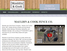 Tablet Screenshot of mauldincookfence.com